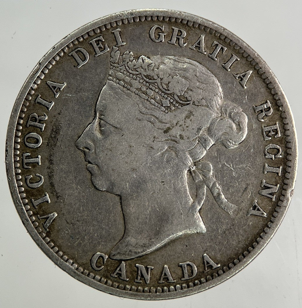 1900 Canada 25 Cents Silver Coin | Very High Grade