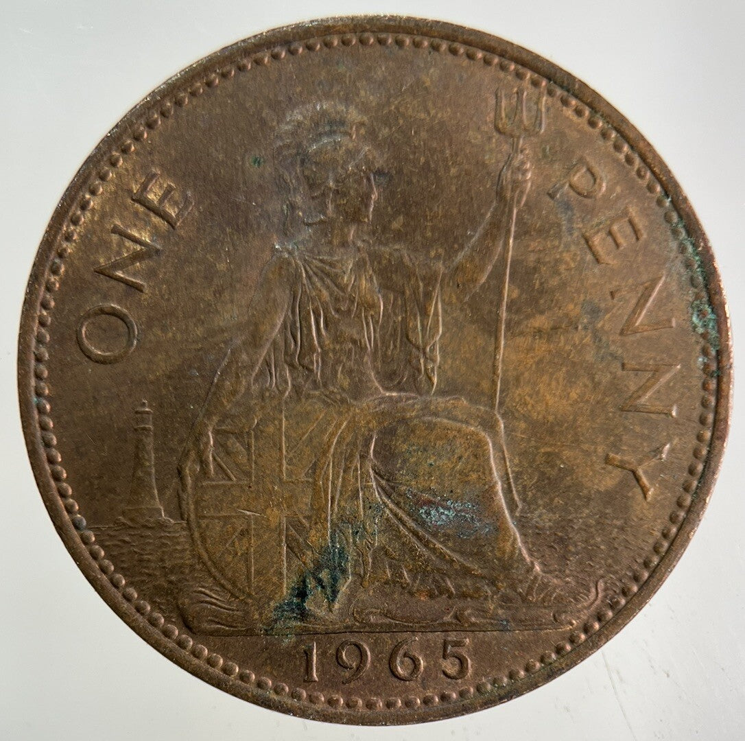 1965 Elizabeth II 2nd One Penny Coin | Fine Collectable Grade