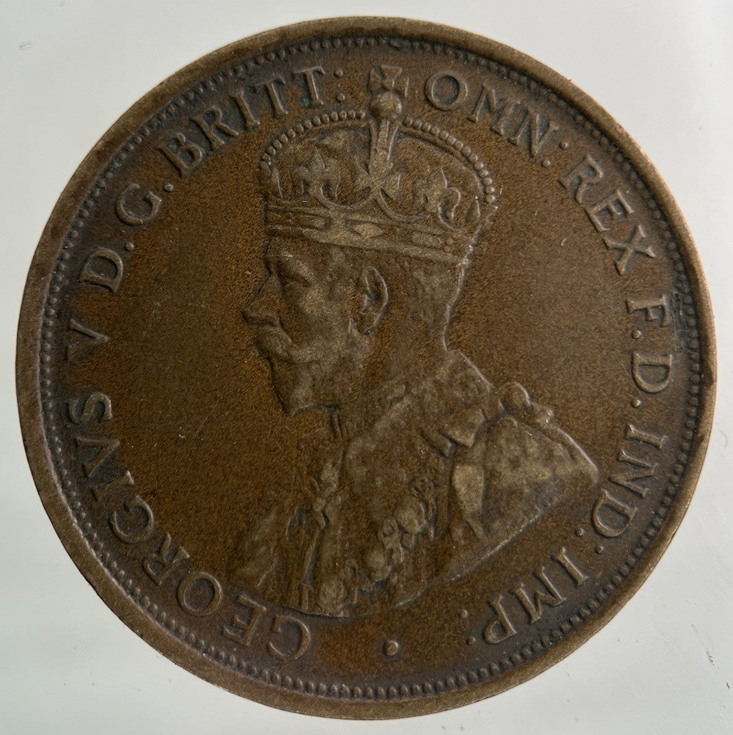 1911 Australia One Penny Coin | Fine Collectable Grade
