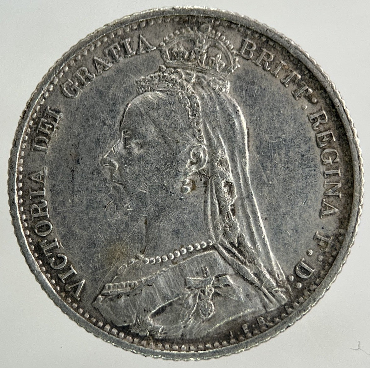 1887 Victoria Sixpence Silver Coin | Very High Grade