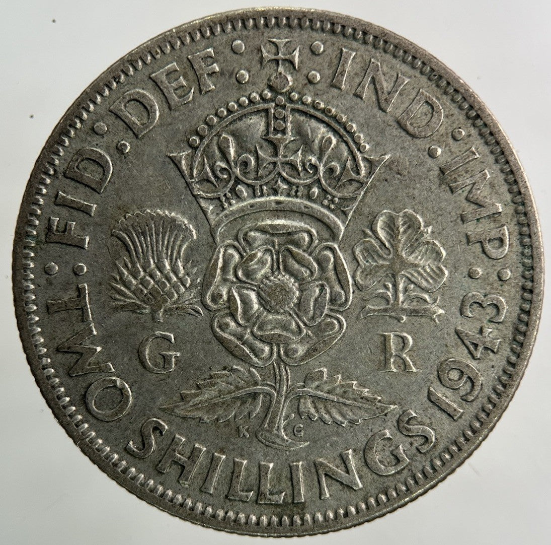 1943 George VI Florin Silver Coin | Fine Collectable Grade
