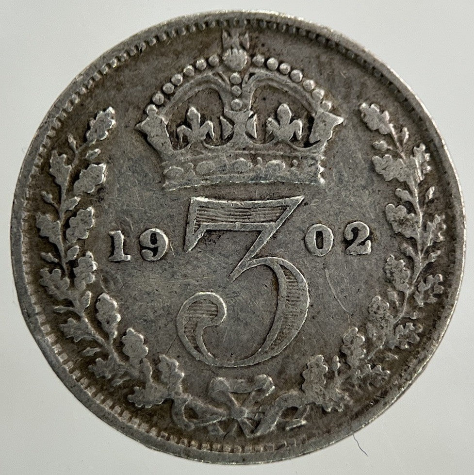 1902 Edward VII Threepence Silver Coin | Collectable Grade