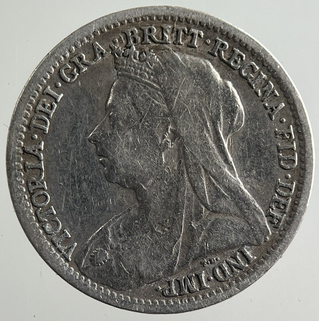 1900 Victoria Threepence Silver Coin | Fine Collectable Grade