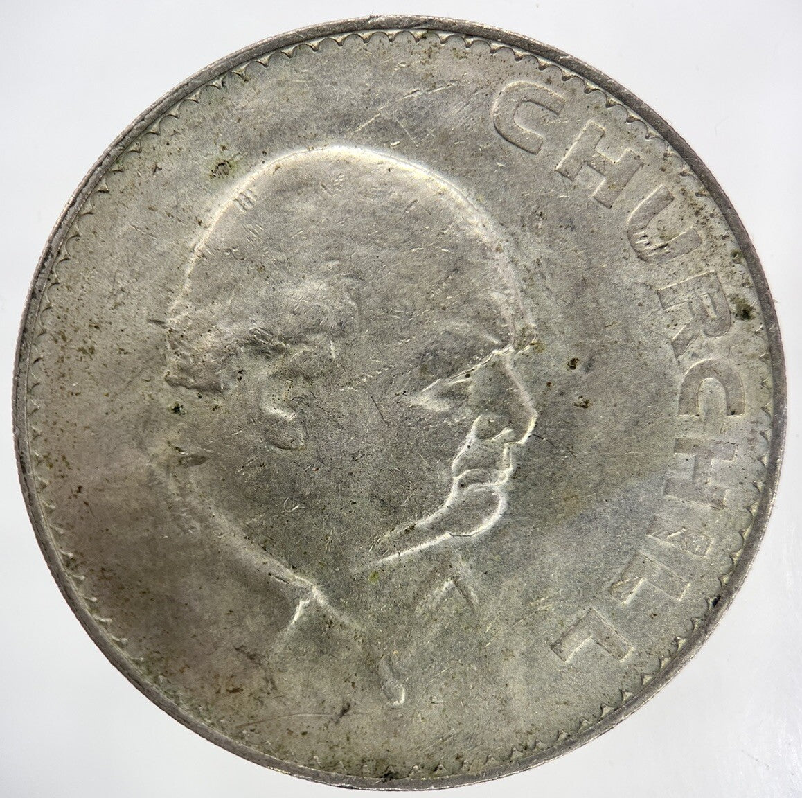 1965 Elizabeth II 2nd Churchill Crown British Coin | Very High Grade | a3877