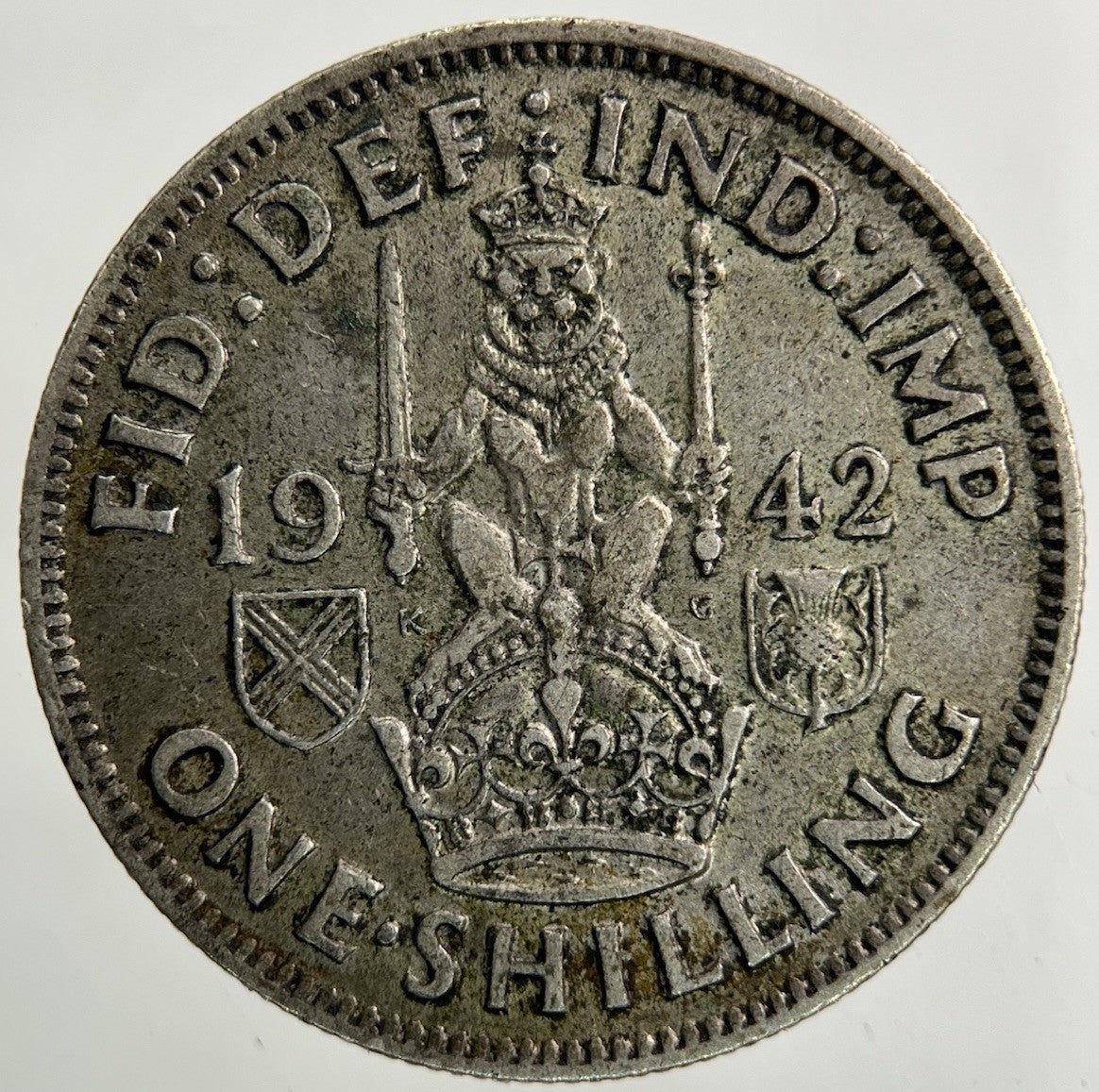 1942 George VI Shilling Silver Coin | Fine Collectable Grade