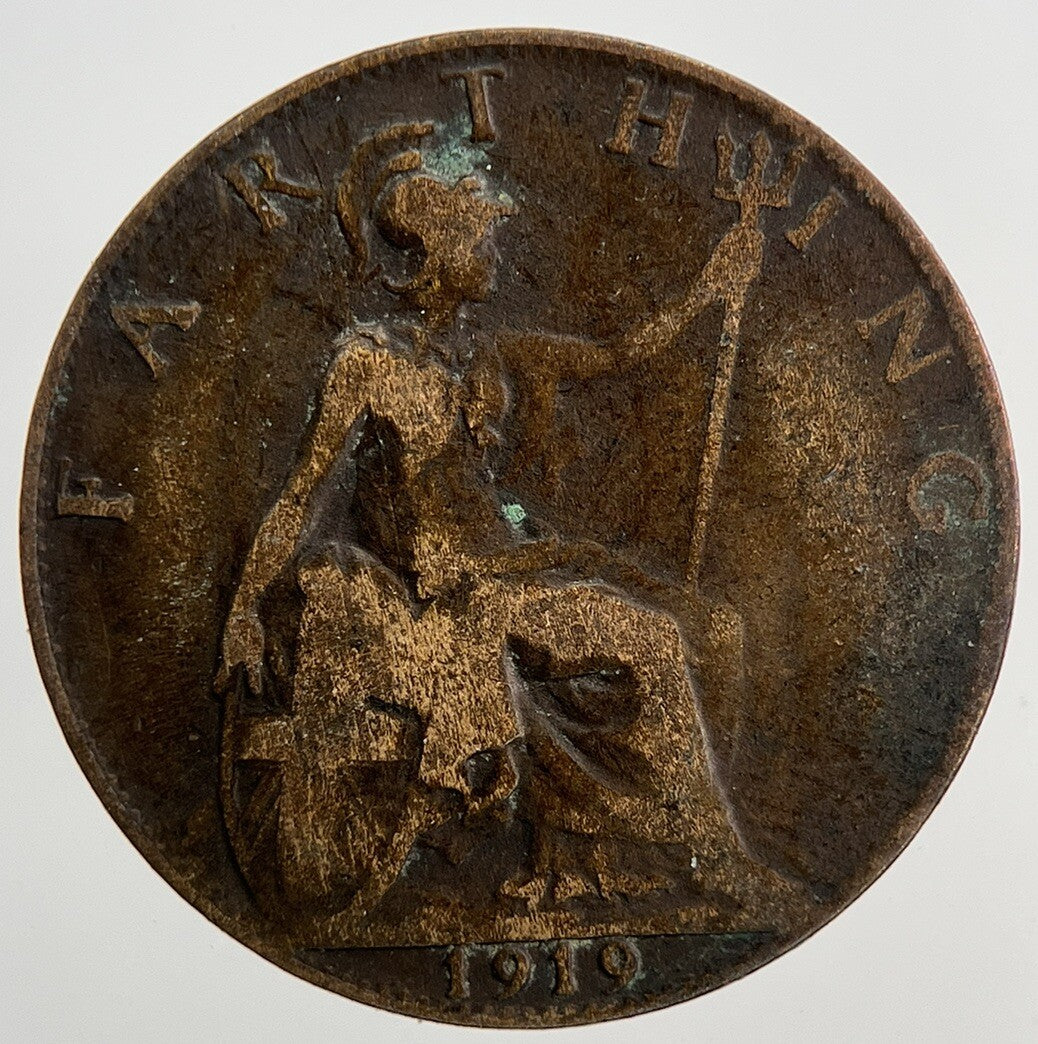 1919 George V Farthing Coin | Fine Collectable Grade