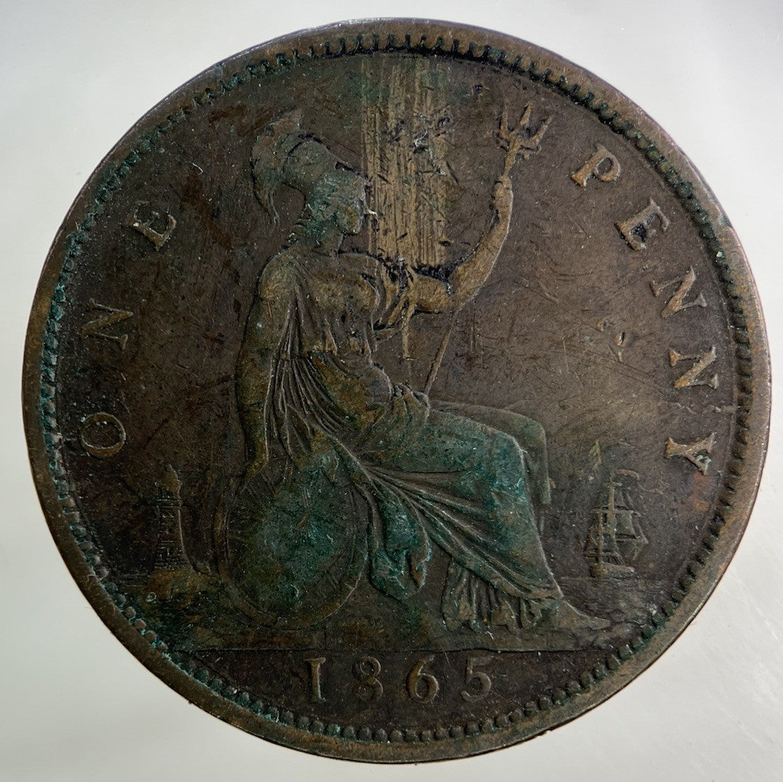 1865 Victoria One Penny Coin | Fine Collectable Grade