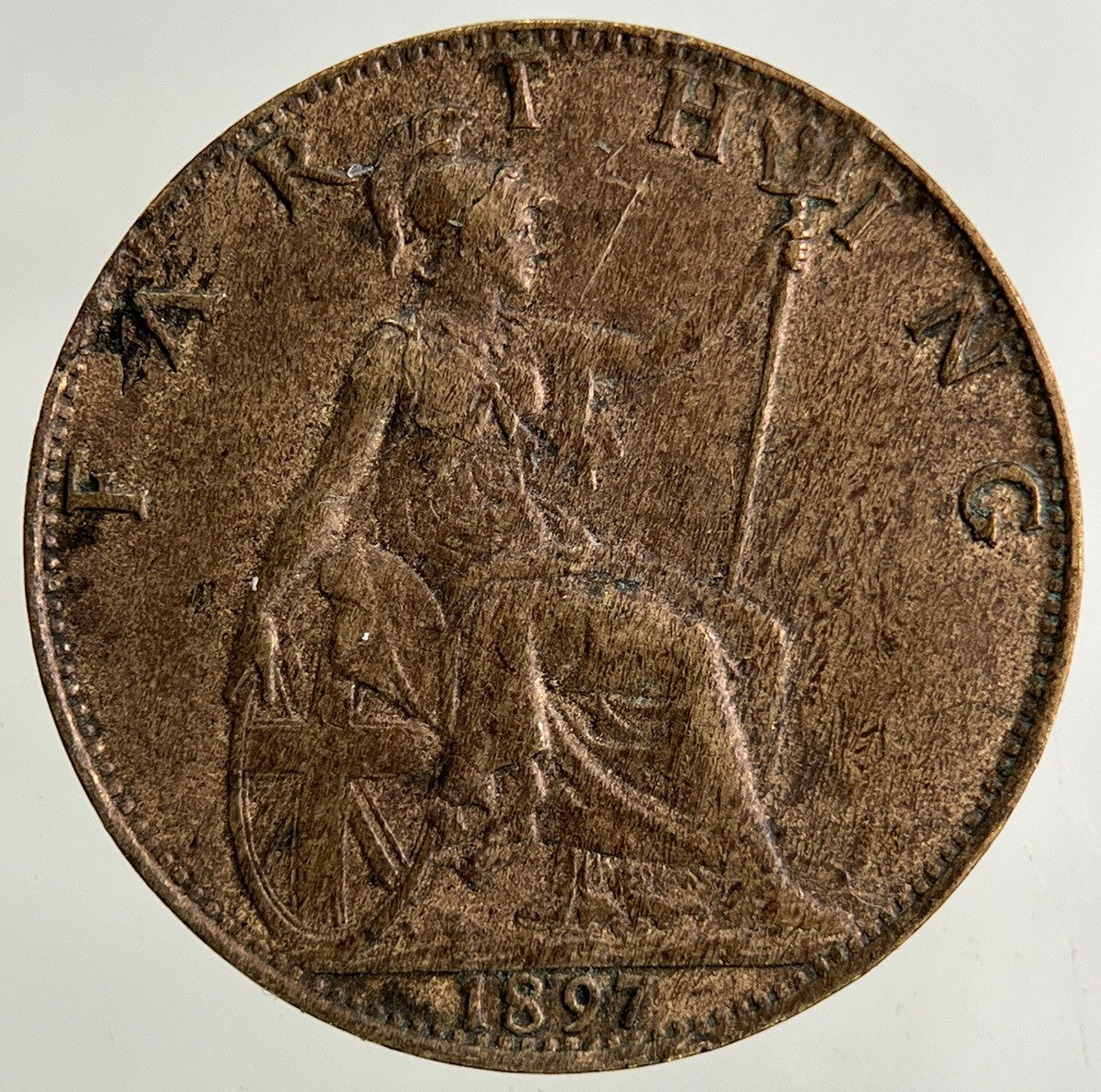 1897 Victoria Farthing Coin | Fine Collectable Grade