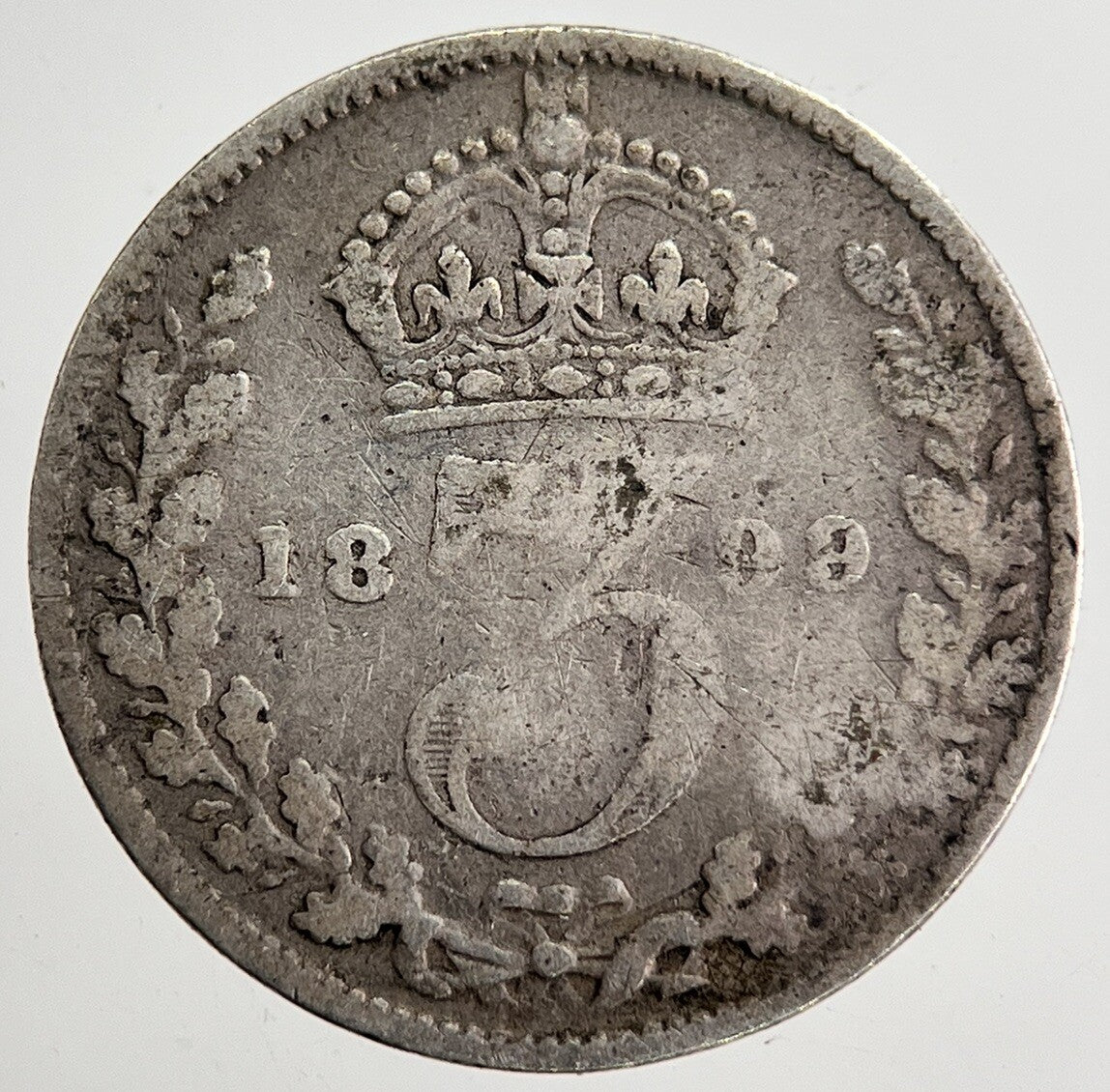 1899 Victoria Threepence Silver Coin | Collectable Grade | a8671