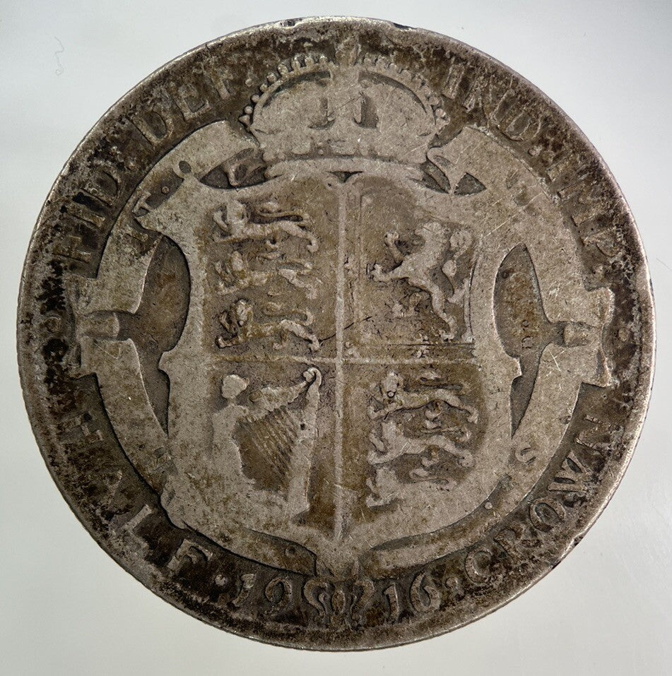 1916 George V Half - Crown Silver Coin | Collectable Grade