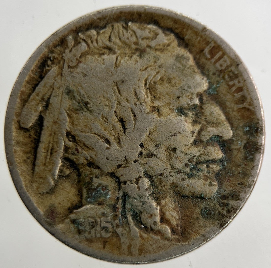 1915 US USA Buffalo Nickel 5 Cents Coin | Fine Collectable Grade