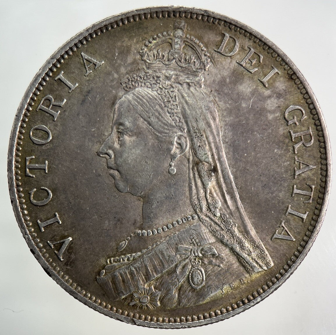 1889 Victoria Double Florin Silver Coin | Very Fine Grade