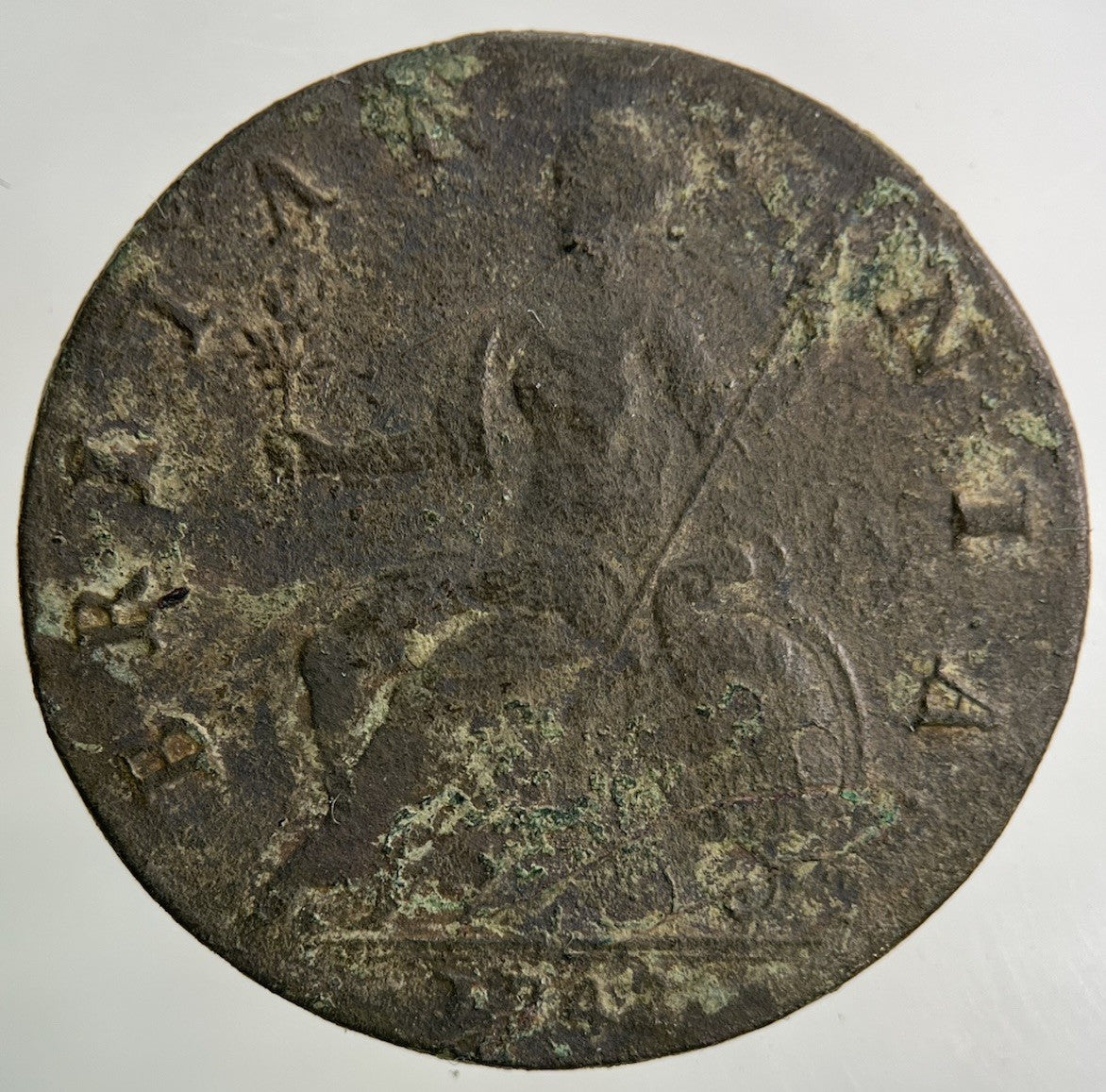 1743 George II 2nd Half - Penny Coin | Fine Collectable Grade