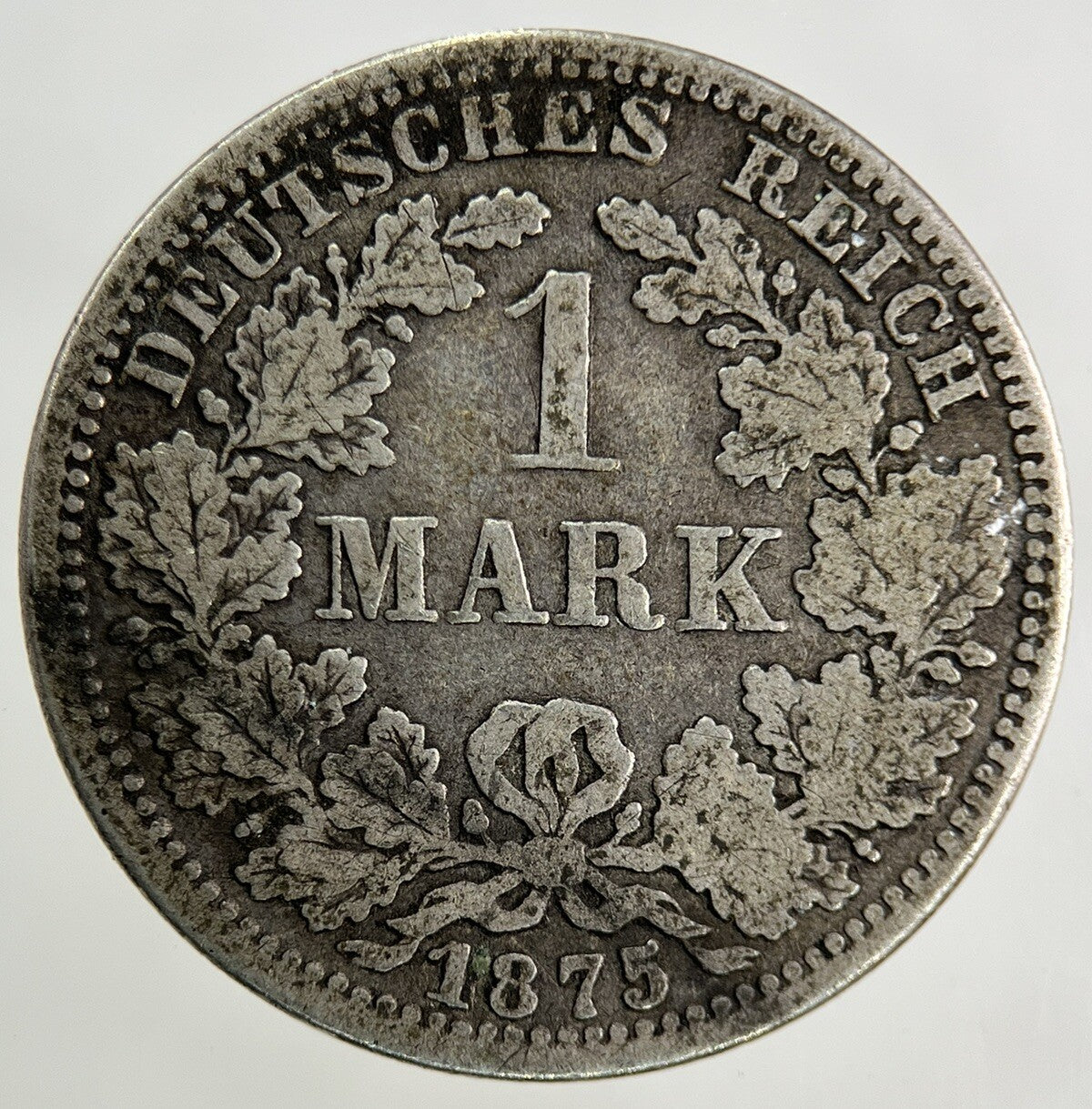 1875 Germany 1 Mark Silver Coin | Fine Collectable Grade