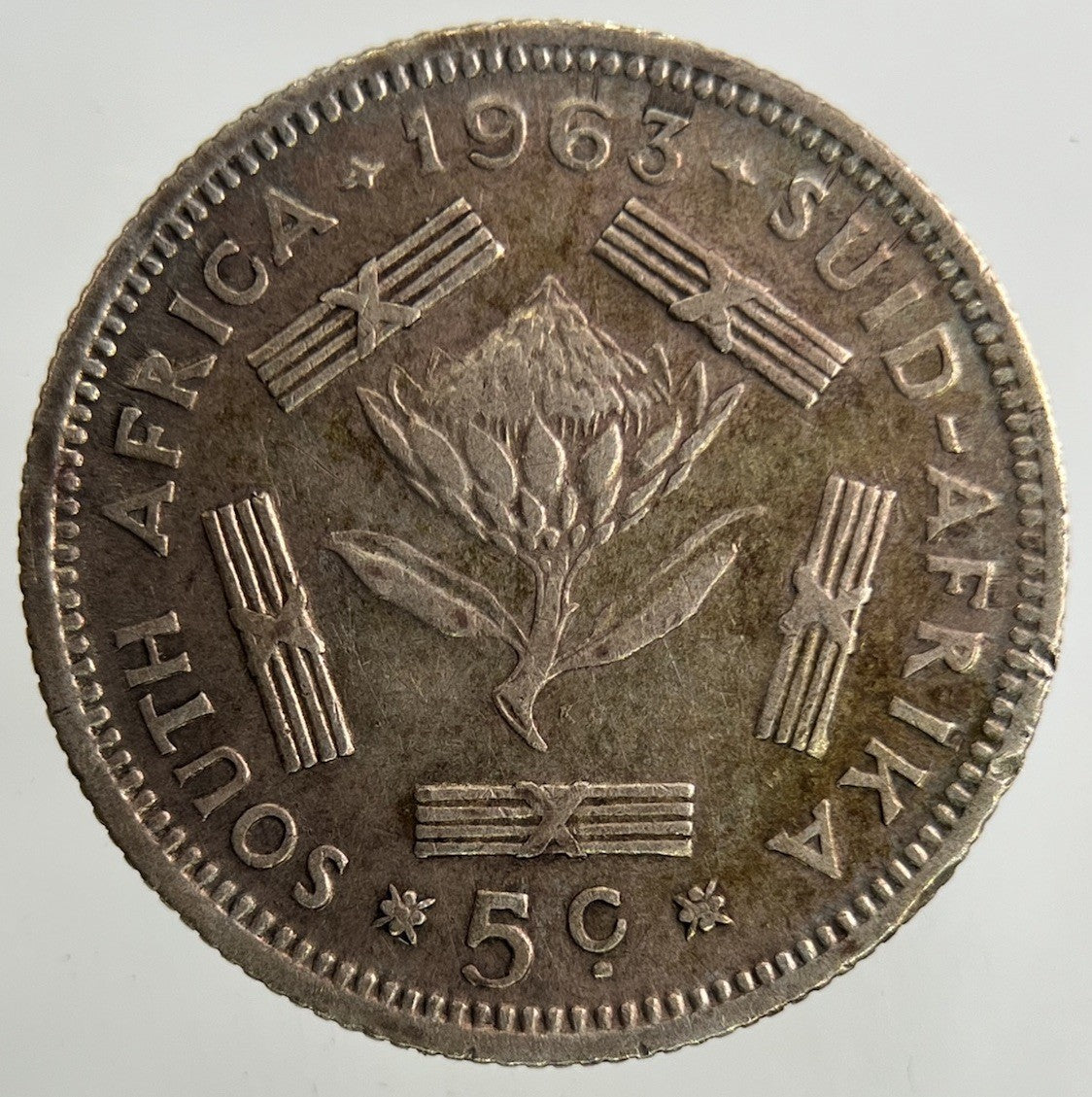 1963 South Africa Sixpence / 5 Cents Silver Coin | Fine Collectable Grade