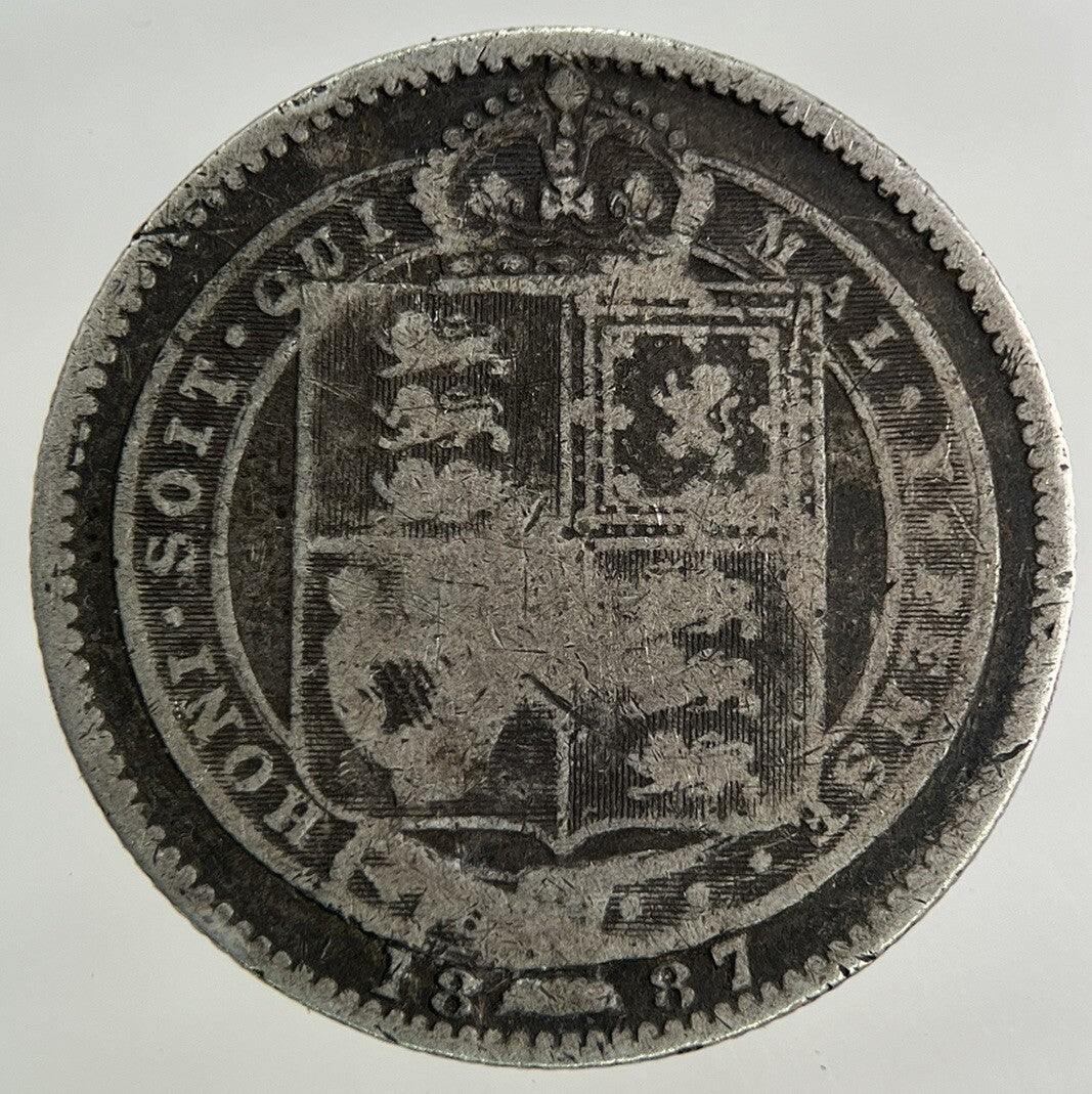 1887 Victoria Shilling Silver Coin | Collectable Grade