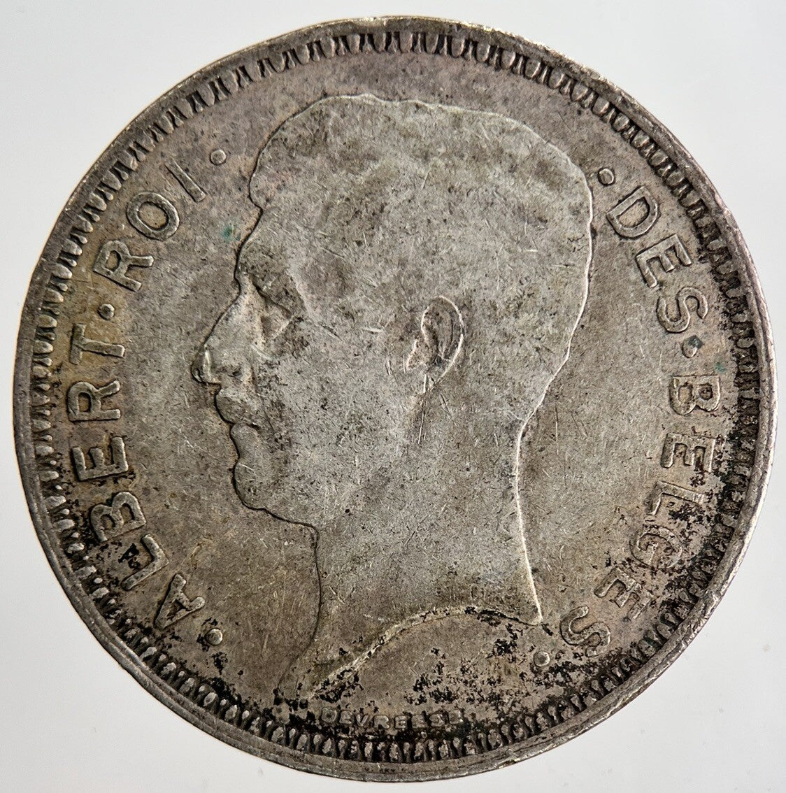 1934 Belgium 20 Francs Silver Coin | Fine Collectable Grade | a6878