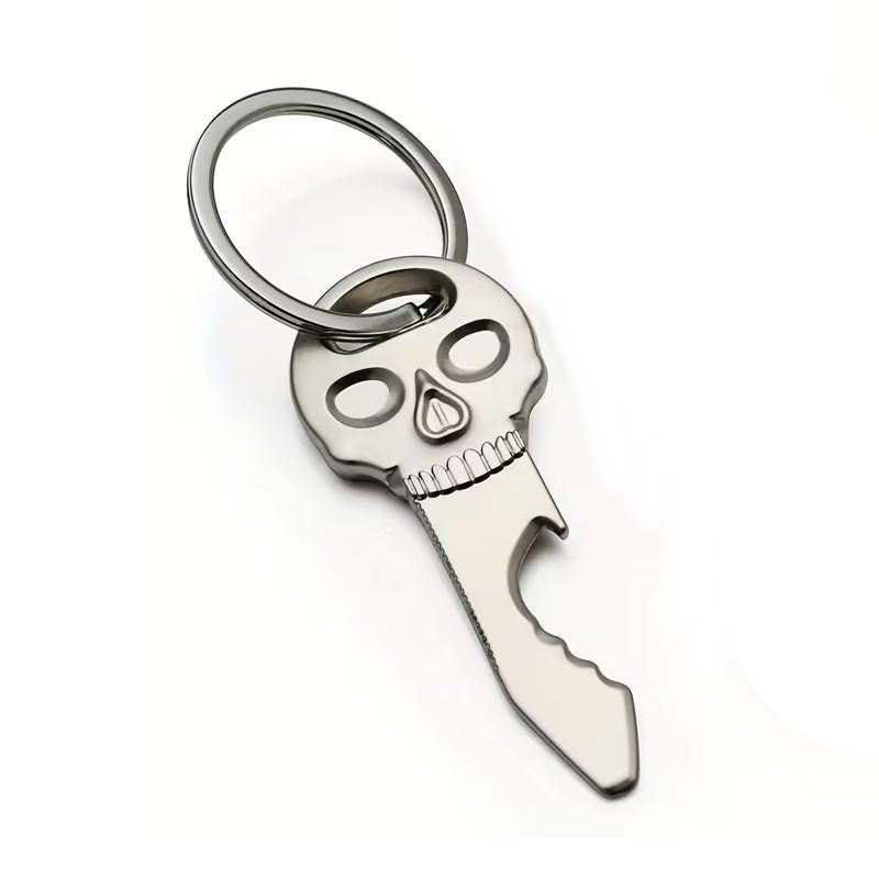 Thick Metal Gothic Skull Bottle Opener Keyring Premium Keychain Gift UK