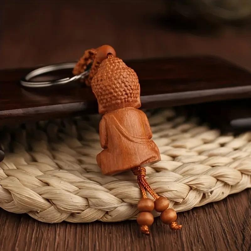 Mini Buddha Buddhism Shaped Keyring Premium Keychain Gift UK
