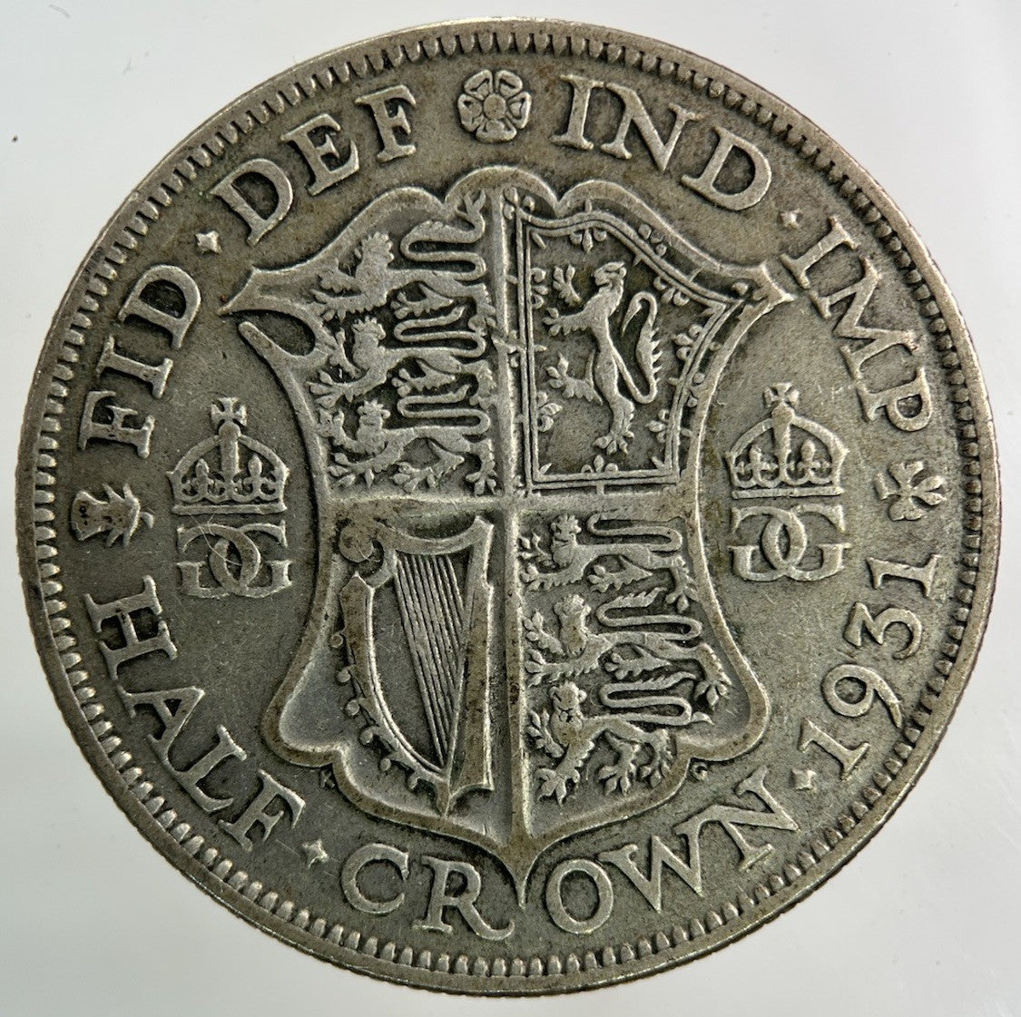 1931 George V Half - Crown Silver Coin | Fine Collectable Grade