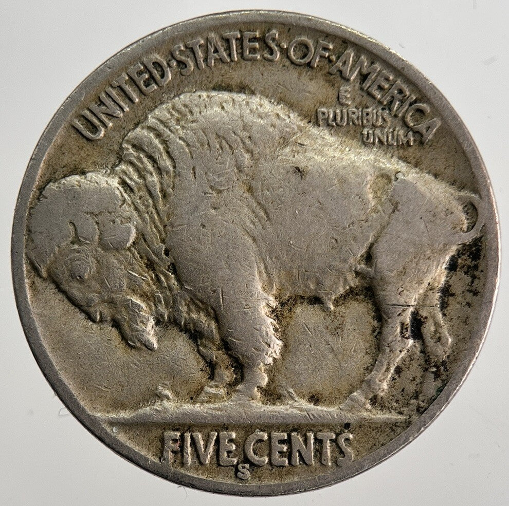 1936 - S US USA Buffalo Indian Head Nickel Coin | Fine Collectable Grade | a8964