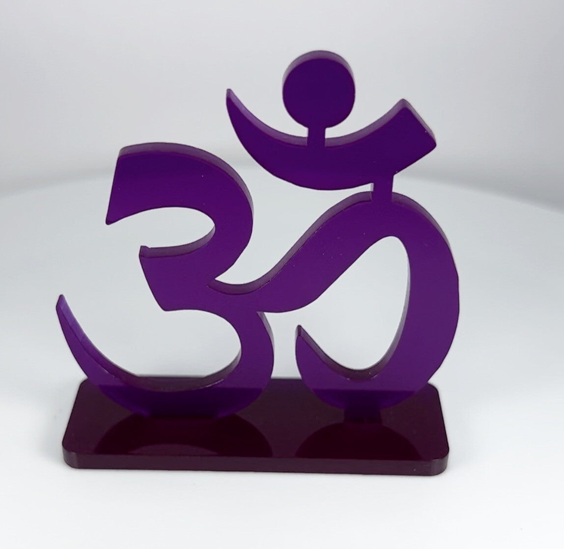 Purple Hindu Hinduism Om Symbol Display Stand