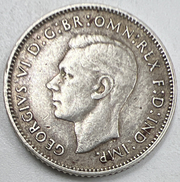 1943 - D Sixpence | Australia Silver Coin | Fine Collectable Grade | a976