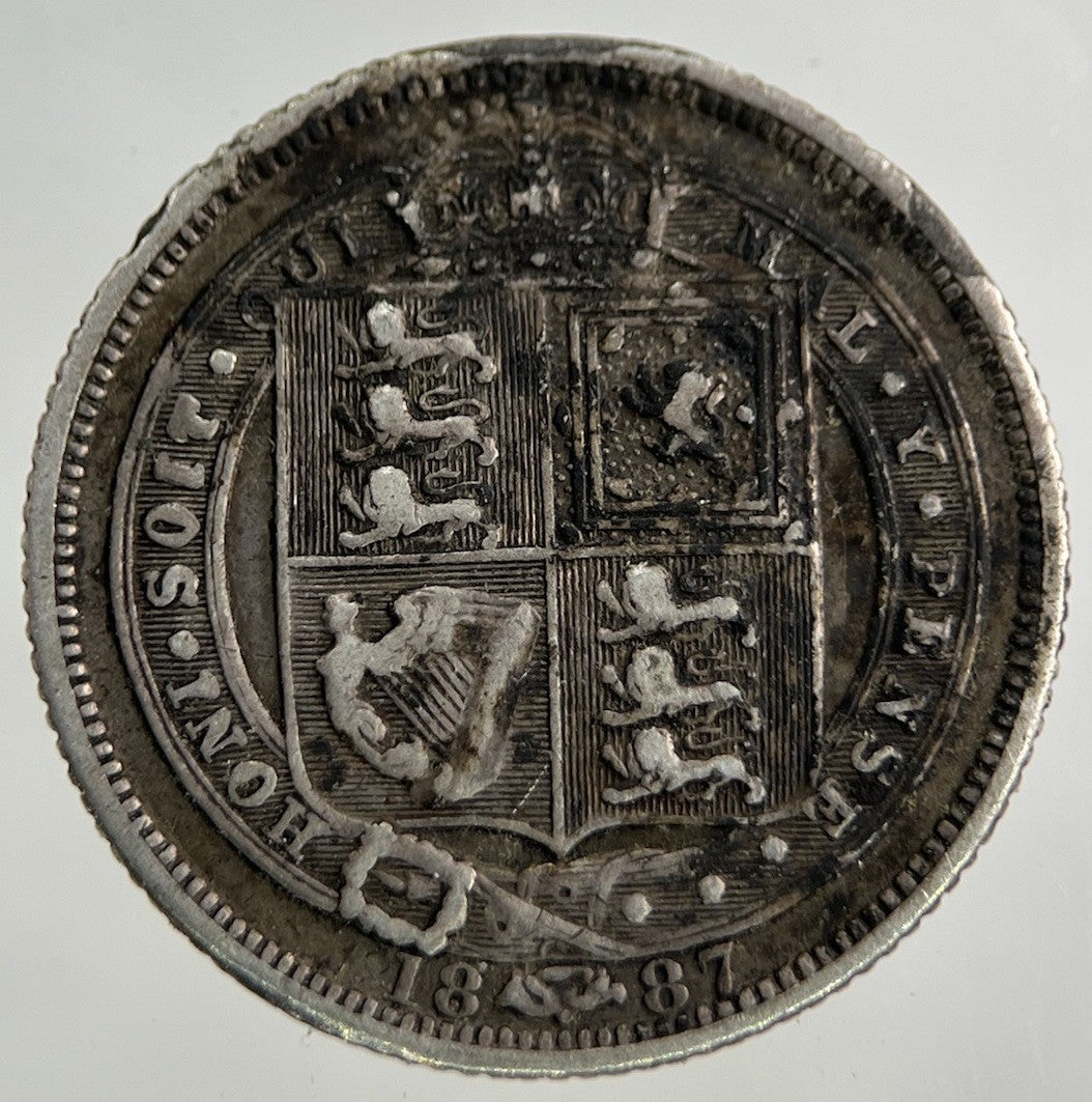 1887 Victoria Sixpence Silver Coin | Fine Collectable Grade