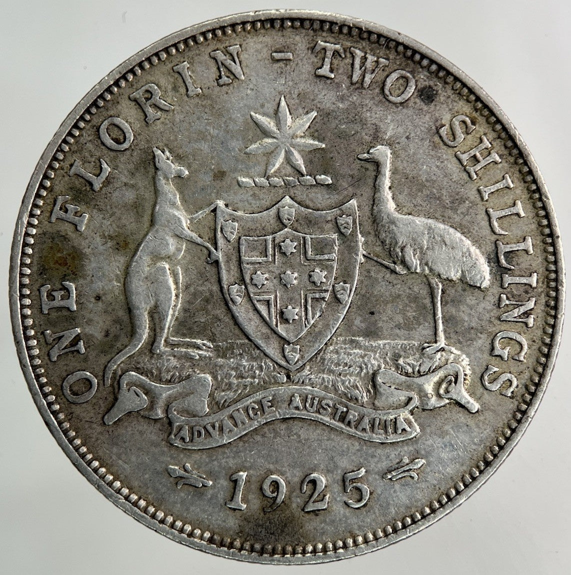 1925 Australia Florin Silver Coin | Very High Grade