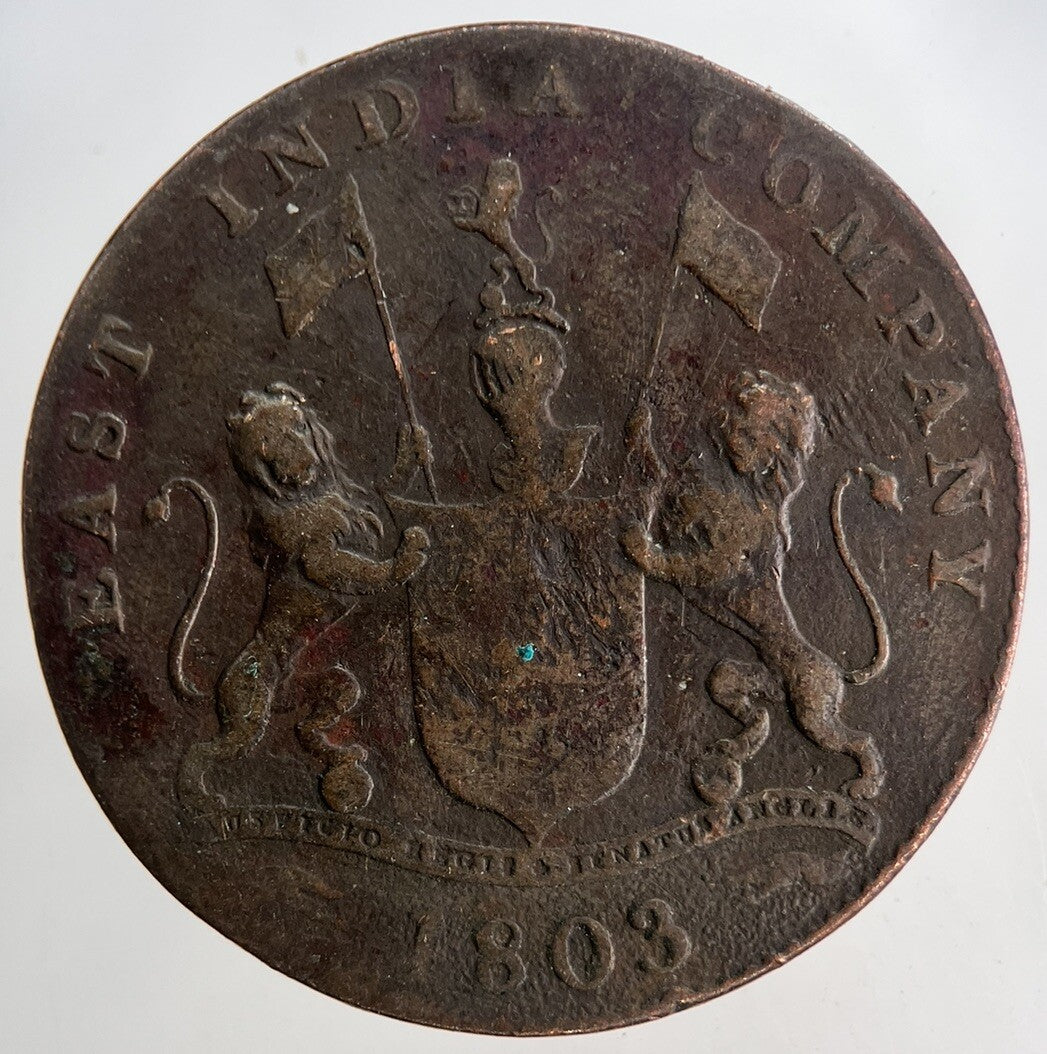 1803 East India Company XX Cash Coin | Fine Collectable Grade | a9164