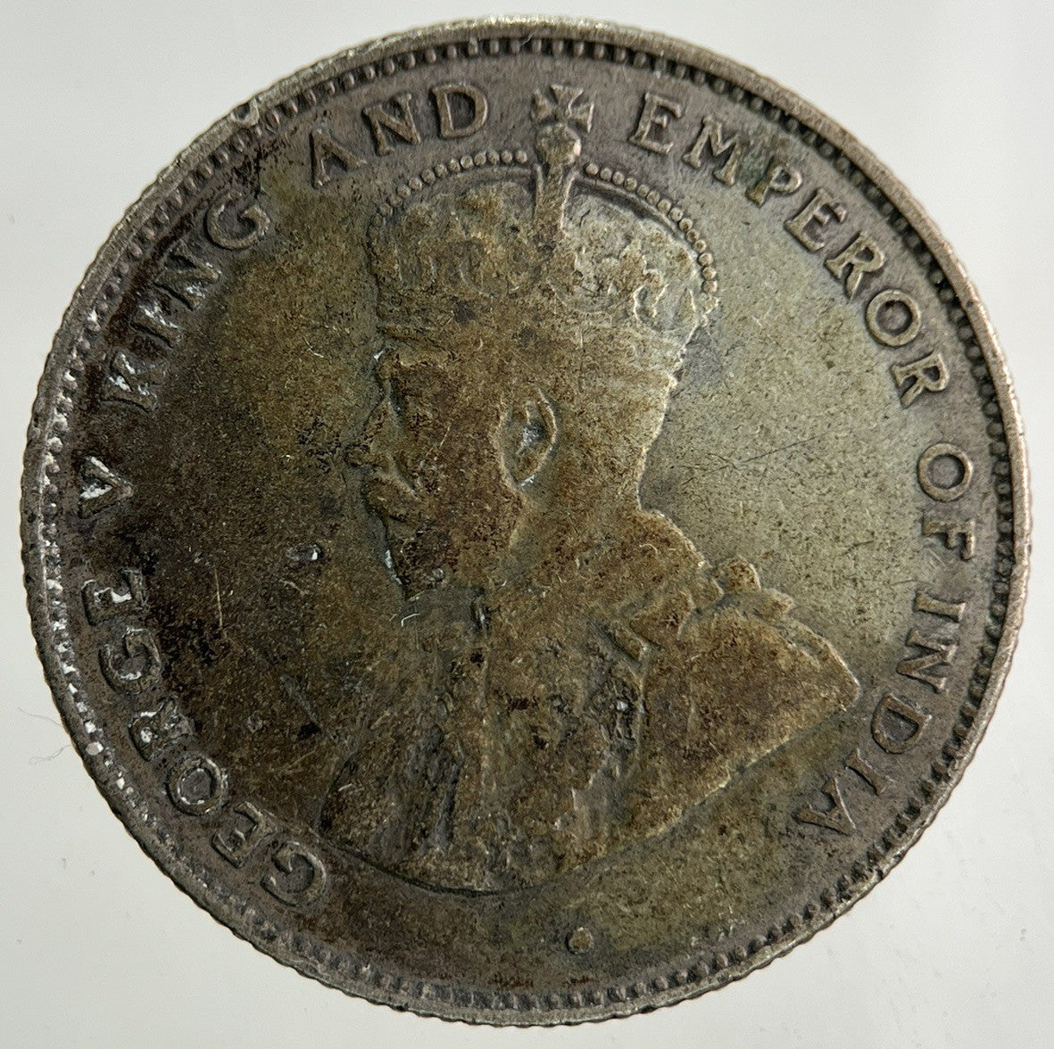 1927 Ceylon 50 Cents Silver Coin | Fine Collectable Grade