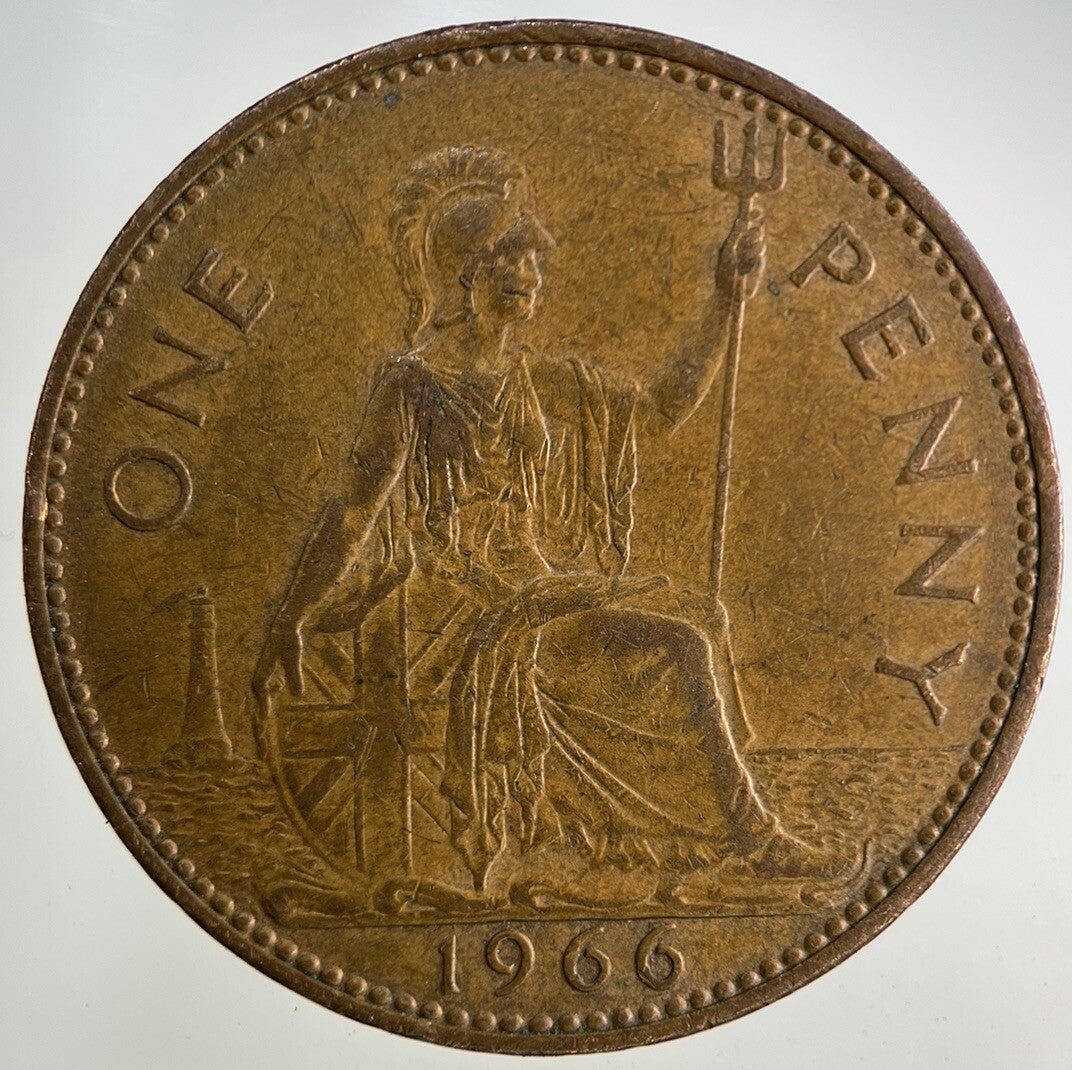 1966 Elizabeth II 2nd One Penny Coin | Fine Collectable Grade