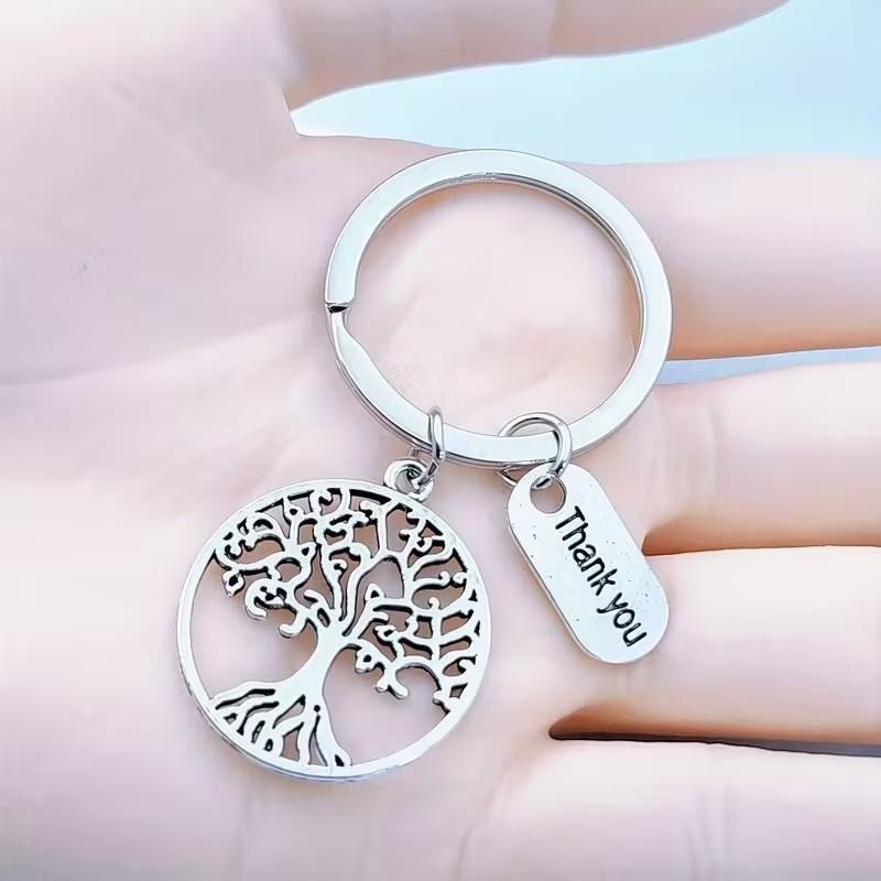 Metal Tree Of Life Charm Keyring Premium Keychain Gift UK