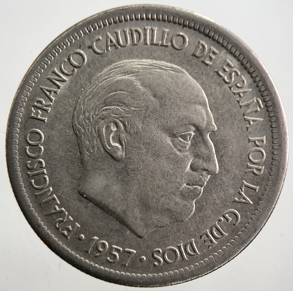 1957 Spain Cinco 5 Pesetas Coin | Very High Grade | a7718