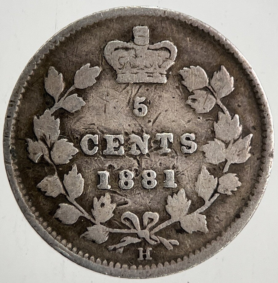 1881 - H Canada 5 Cents Silver Coin | Collectable Grade