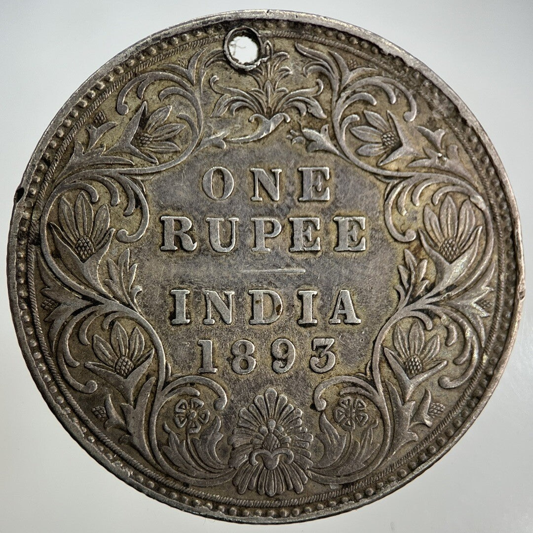 1893 India One Rupee Silver Coin | Very High Grade