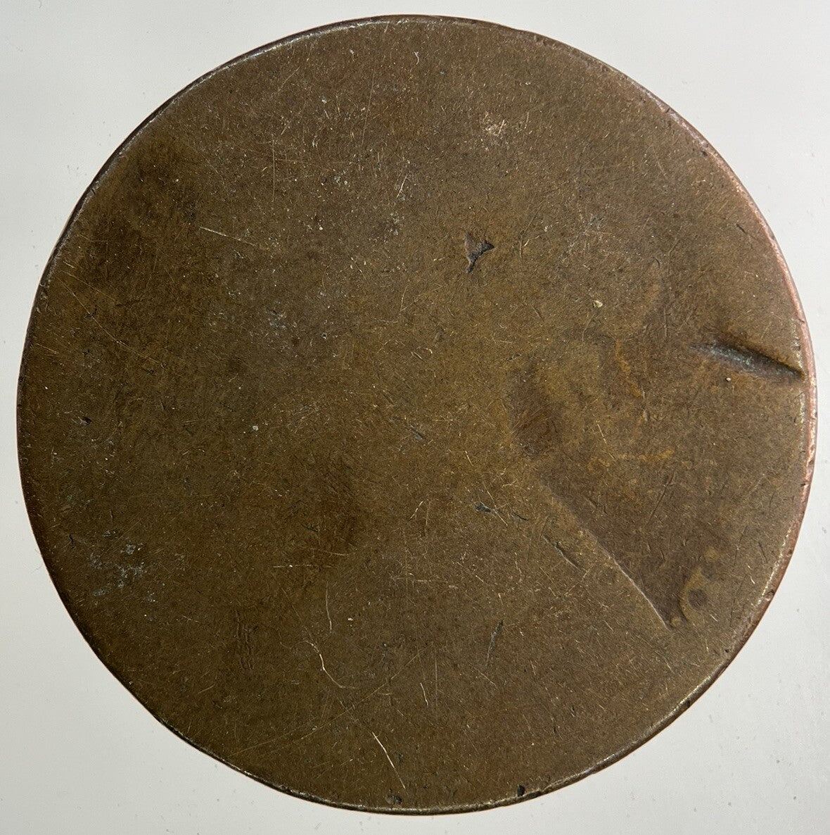1860 Victoria One Penny Coin | Worn Grade