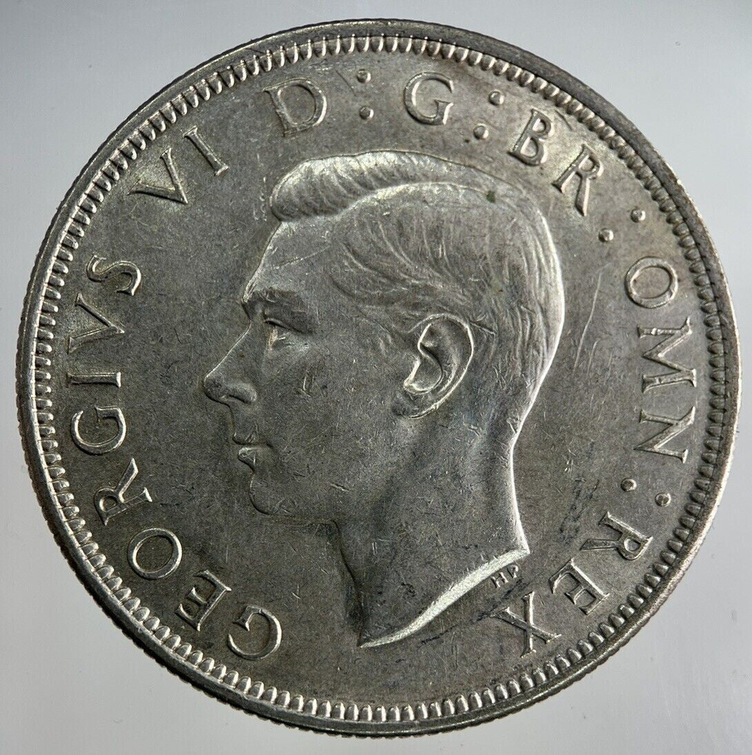 1945 George VI Half - Crown Silver Coin | Fine Collectable Grade