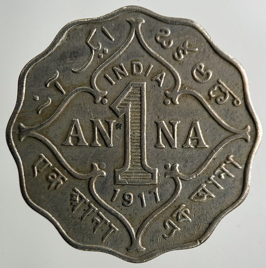 1917 India 1 Anna Coin | Very High Grade