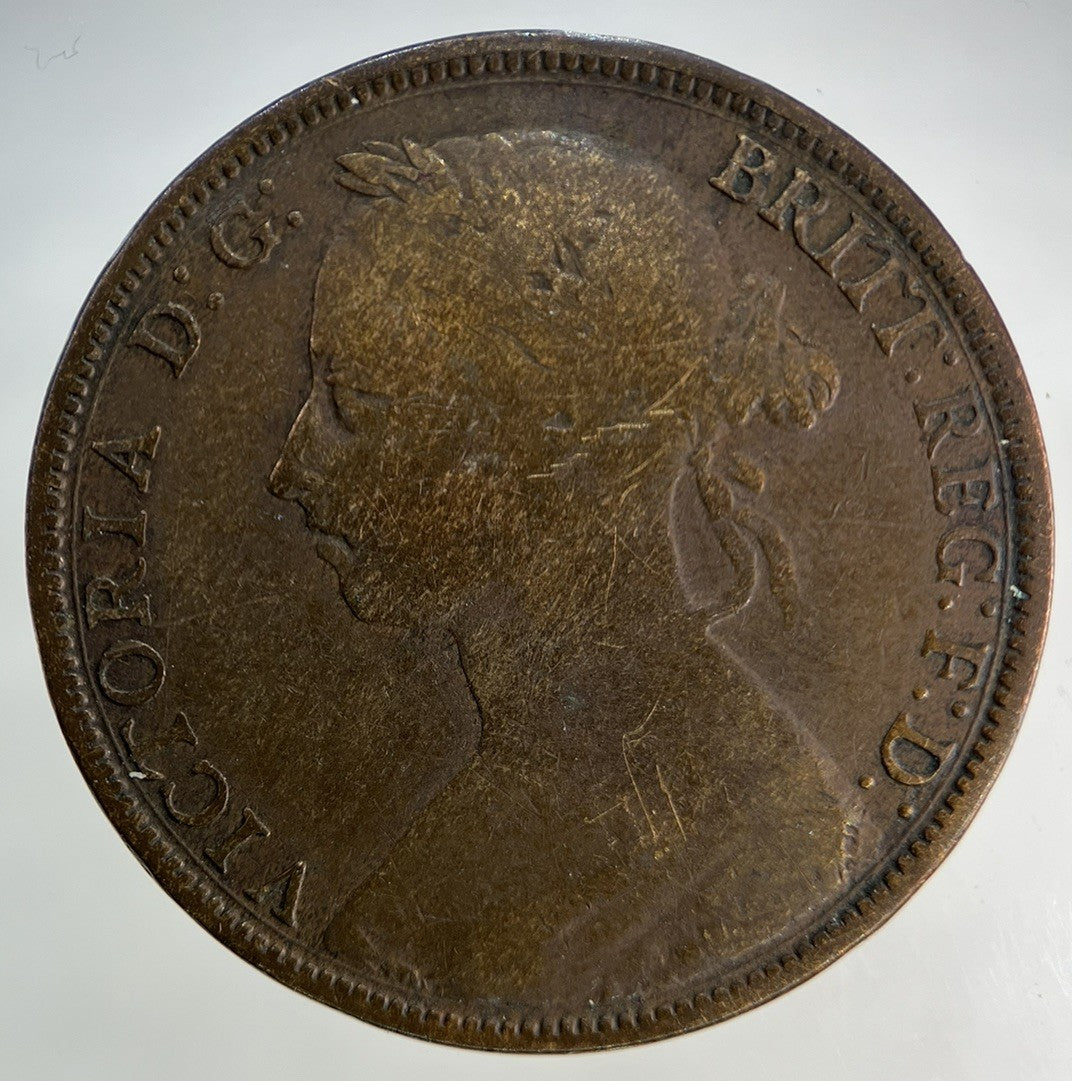 1884 Victoria One Penny Coin | Collectable Grade