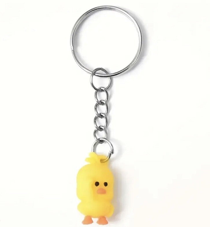 Mini Yellow Rubber Duck Keyring Premium Keychain Gift UK