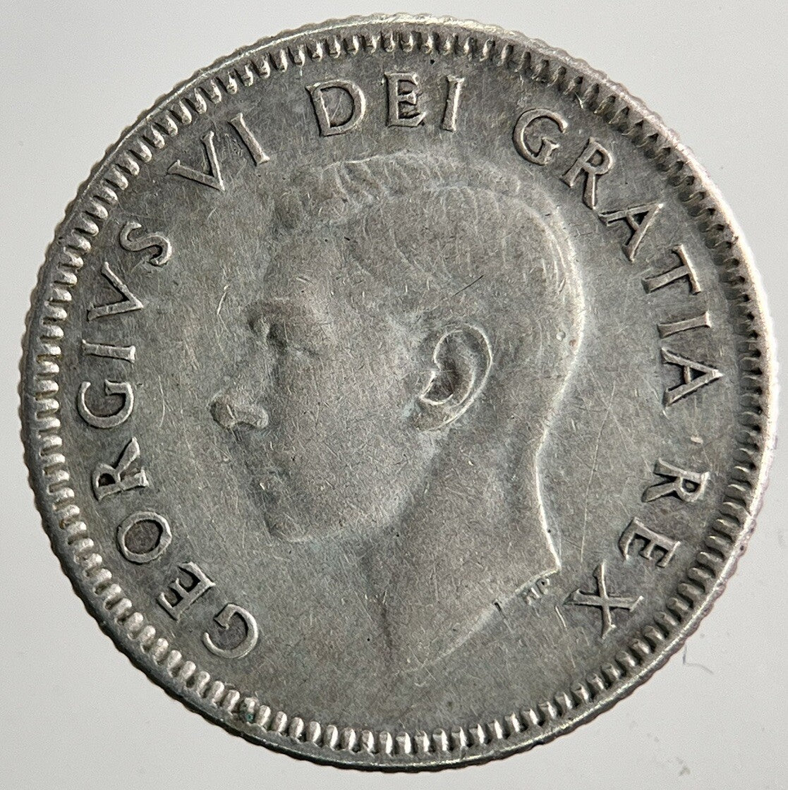 1950 Canada 10 Cents Silver Coin | Fine Collectable Grade | a9441