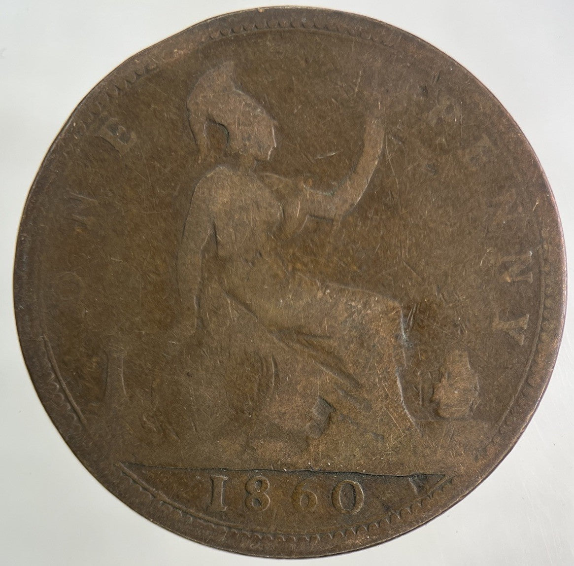 1860 Victoria One Penny Coin | Collectable Grade