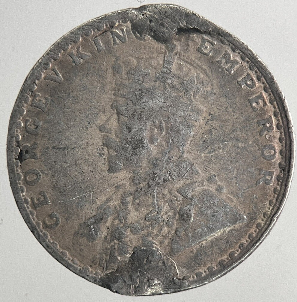 1915 India 2 Annas Silver Coin | Collectable Grade | a6828