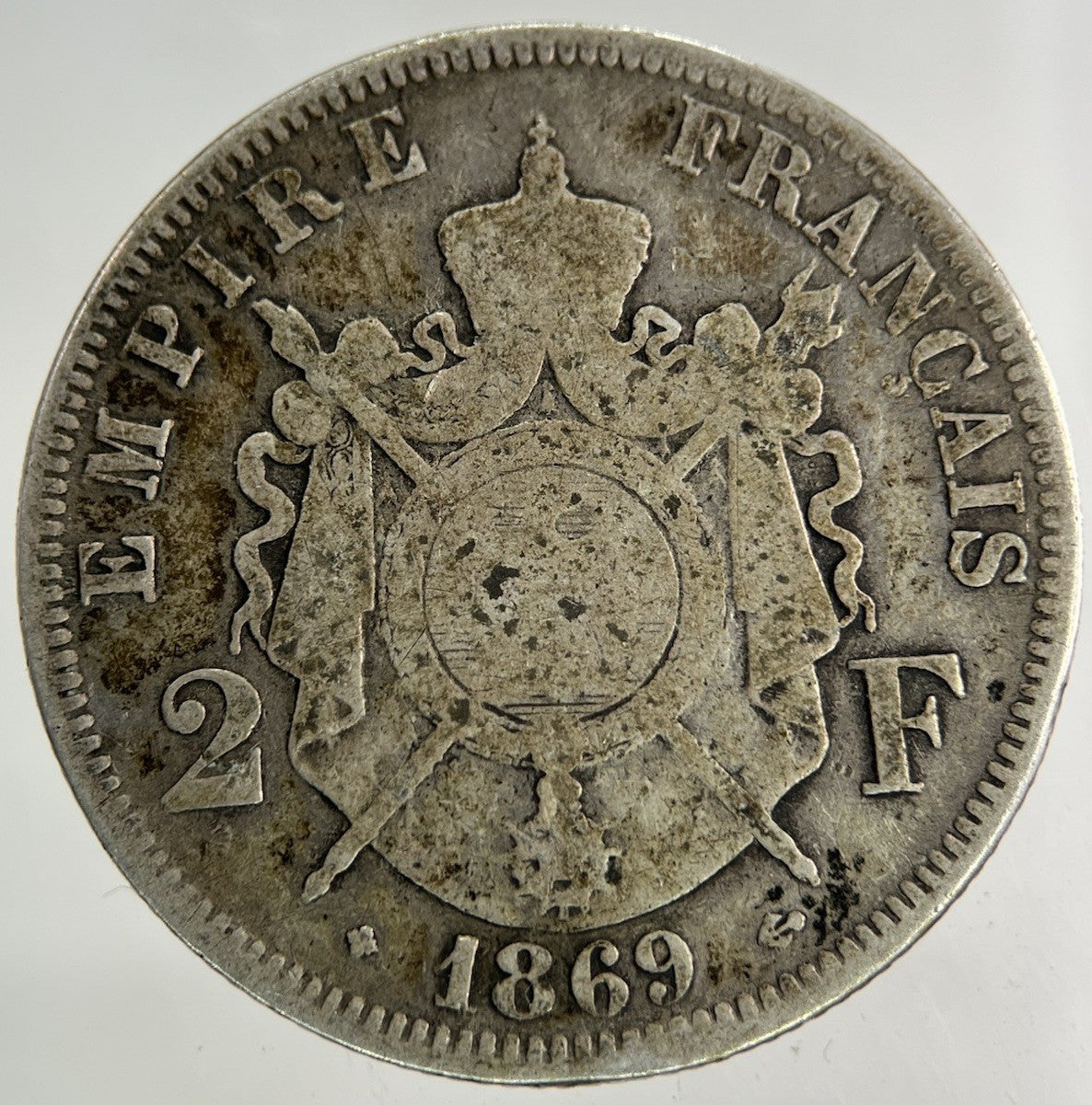 1869 France 2 Francs Silver Coin | Collectable Grade