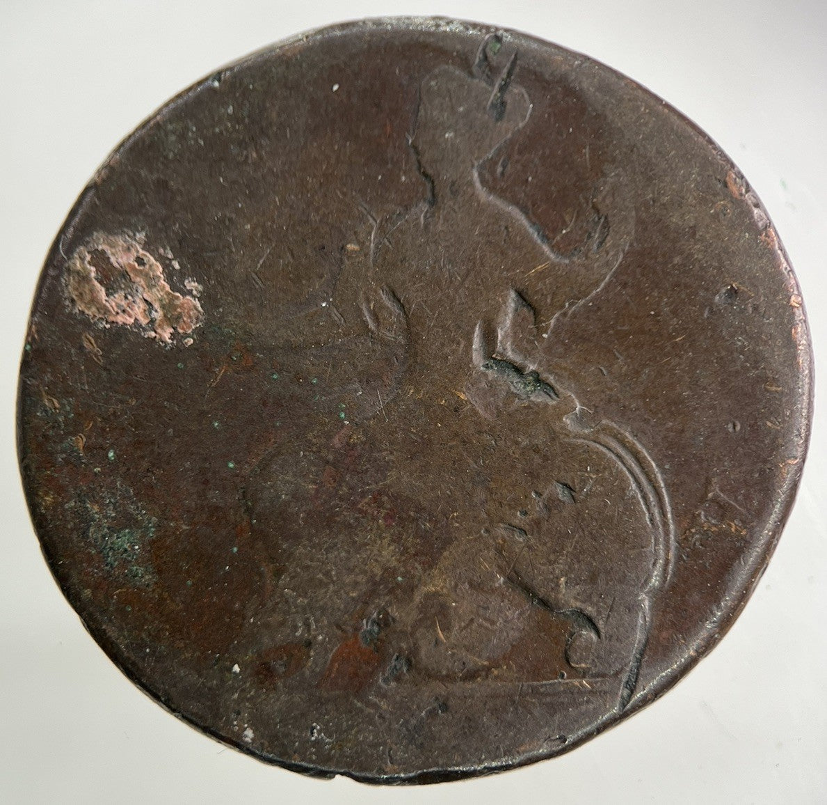 British George II 2nd Half - Penny Coin | Fair Grade