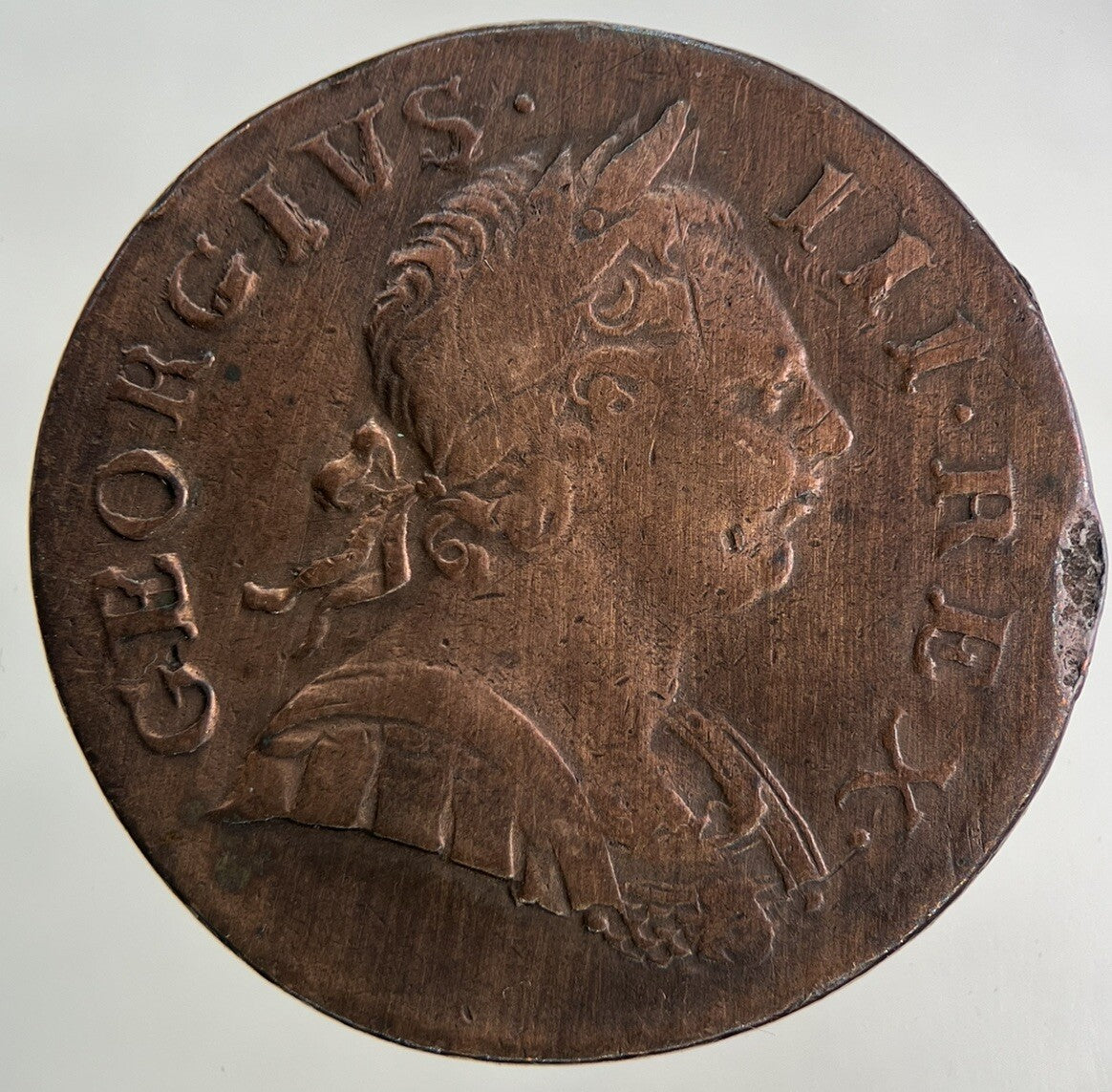 1771 George III 3rd Half - Penny Coin | Fine Collectable Grade