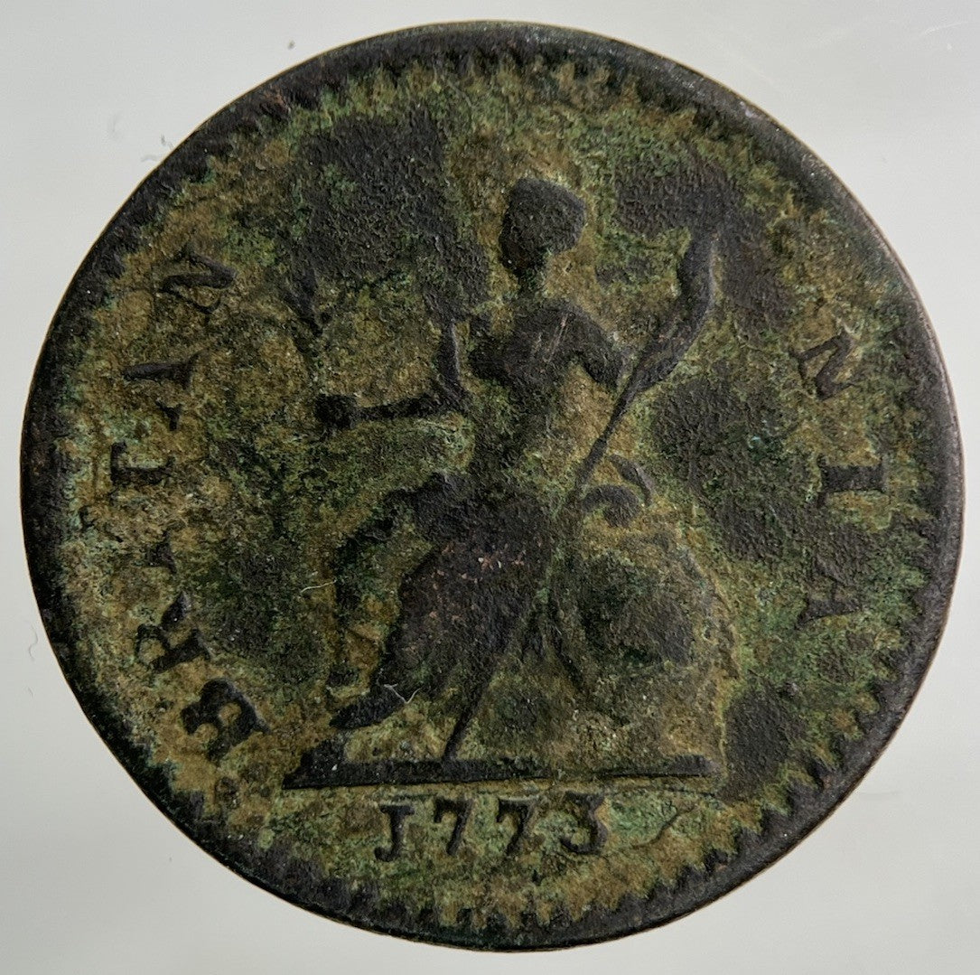 1773 George III 3rd Farthing Coin | Fine Collectable Grade