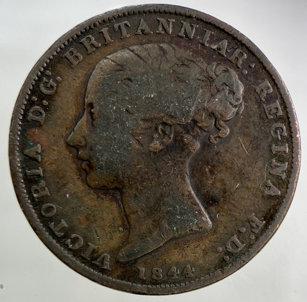 1844 Jersey 1/26 One Twenty - Sixth Of A Shilling Coin | Fine Collectable Grade