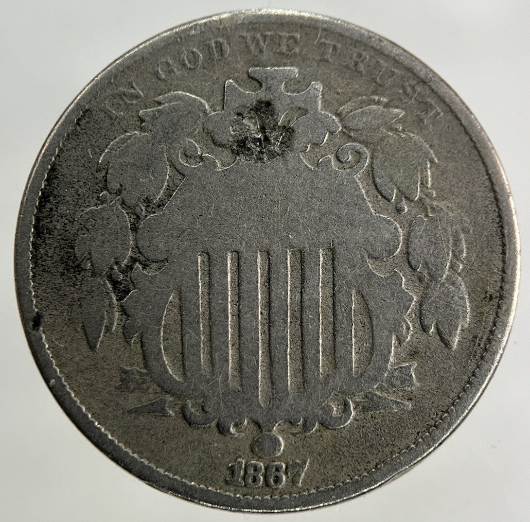 1867 US USA Shield Nickel 5 Cents Coin | Collectable Grade